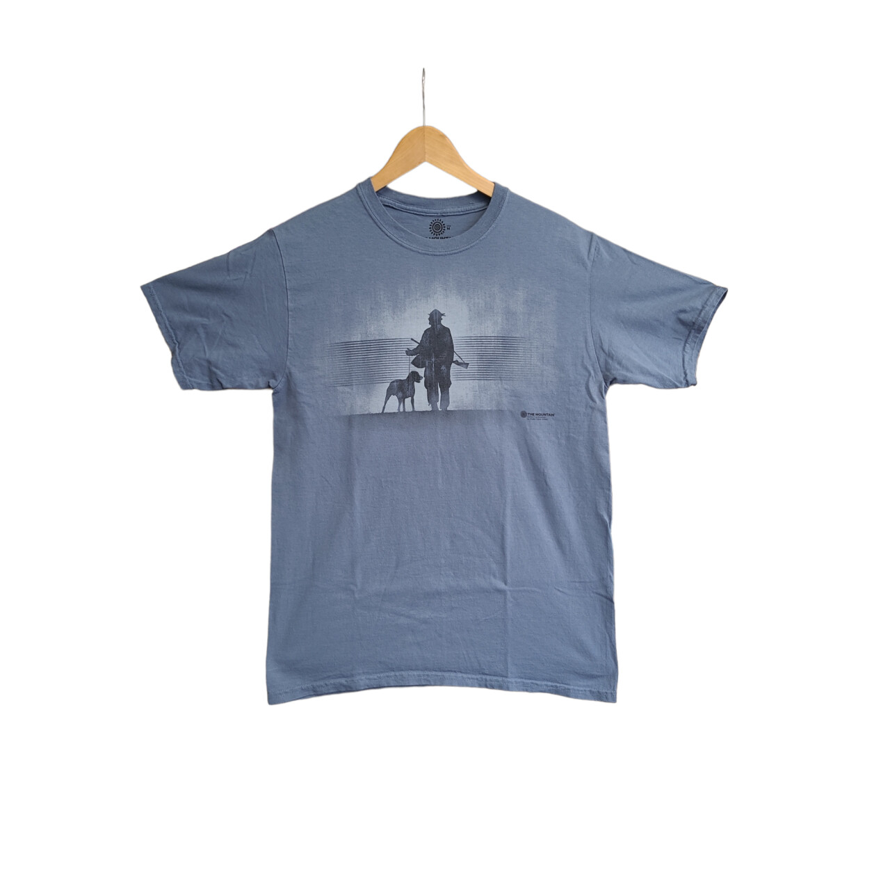 Tričko unisex Mountain Hunter And His Dog - modré, 3XL