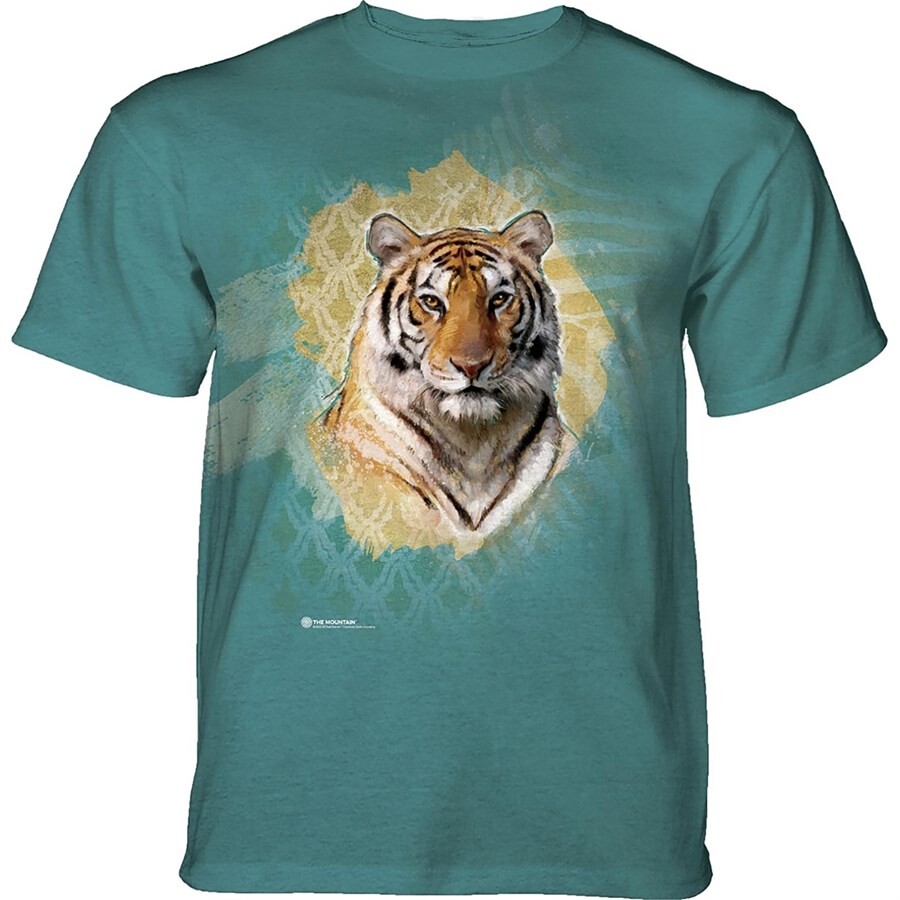 Tričko unisex The Mountain Modern Safari Tiger (tiger) - modré, 3XL