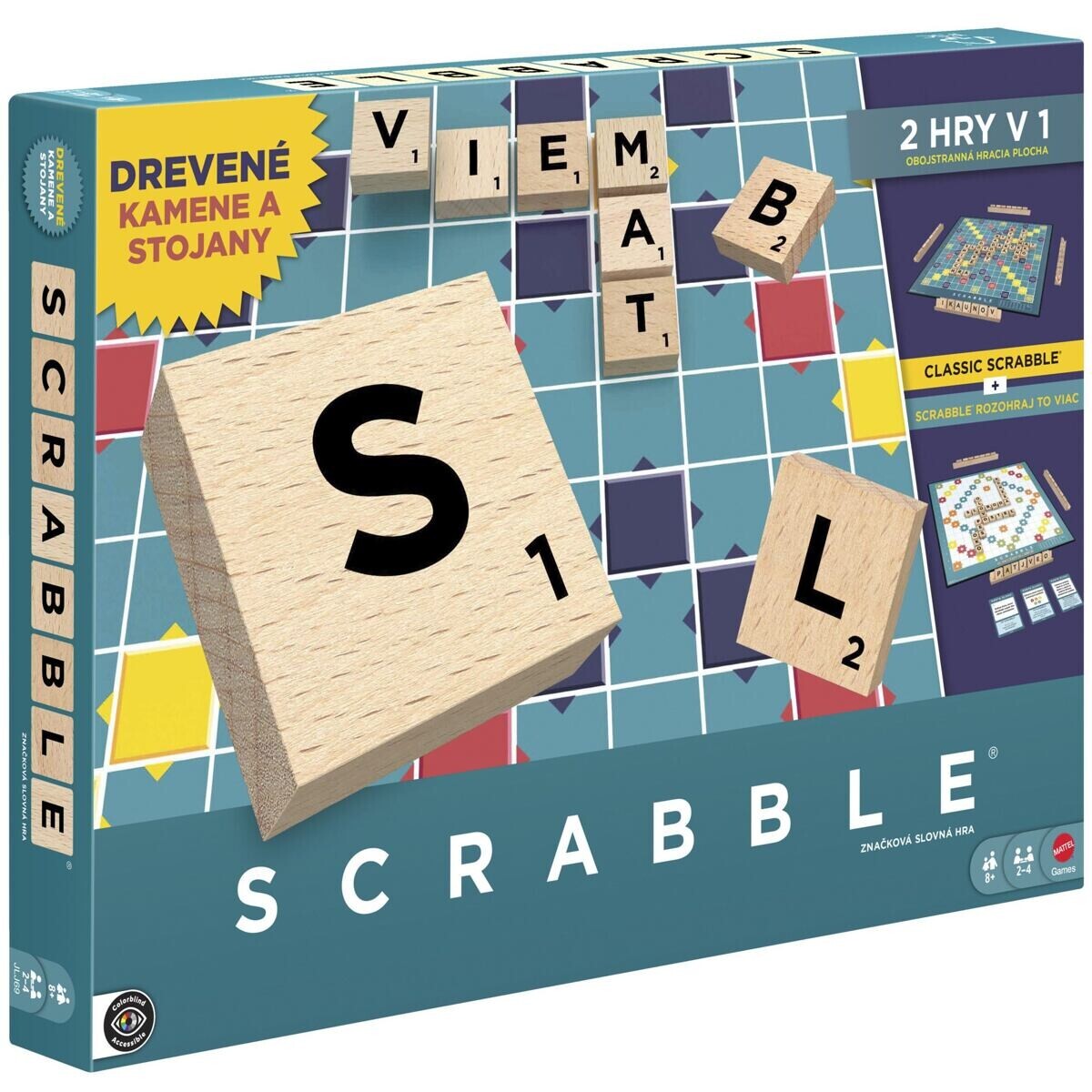 Mattel Scrabble drevená edícia SK