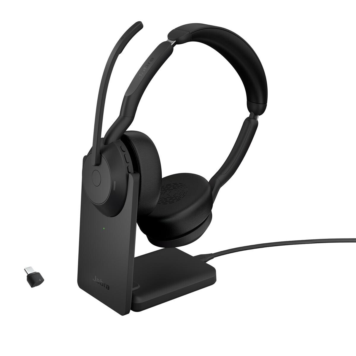 Jabra Evolve2 55/Stereo/ANC/USB-C/BT-USB/Bezdrať/Stand/Čierna