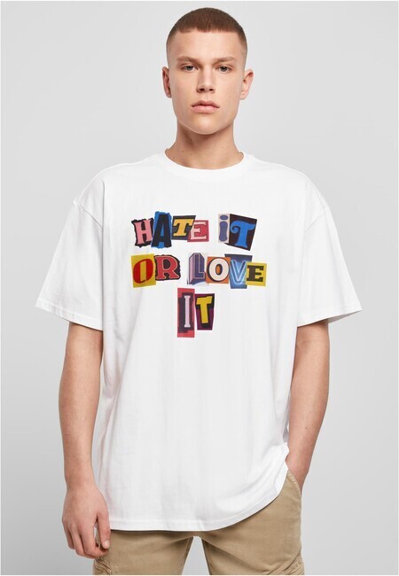 Mr. Tee Hate it or Love it Oversize Tee white - L