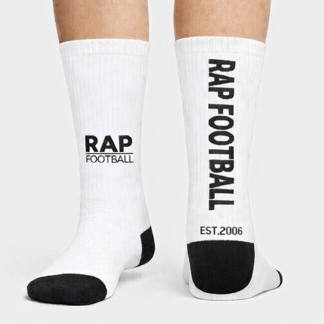 Ponožky Rap Football Basic Logo Socks White - 39–42