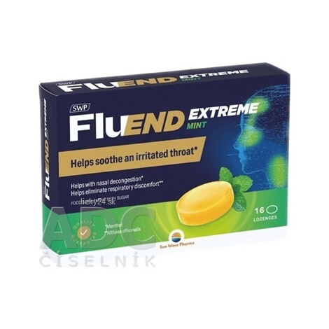 SWP FluEND EXTREME MINT pastilky na cmúľanie 16ks