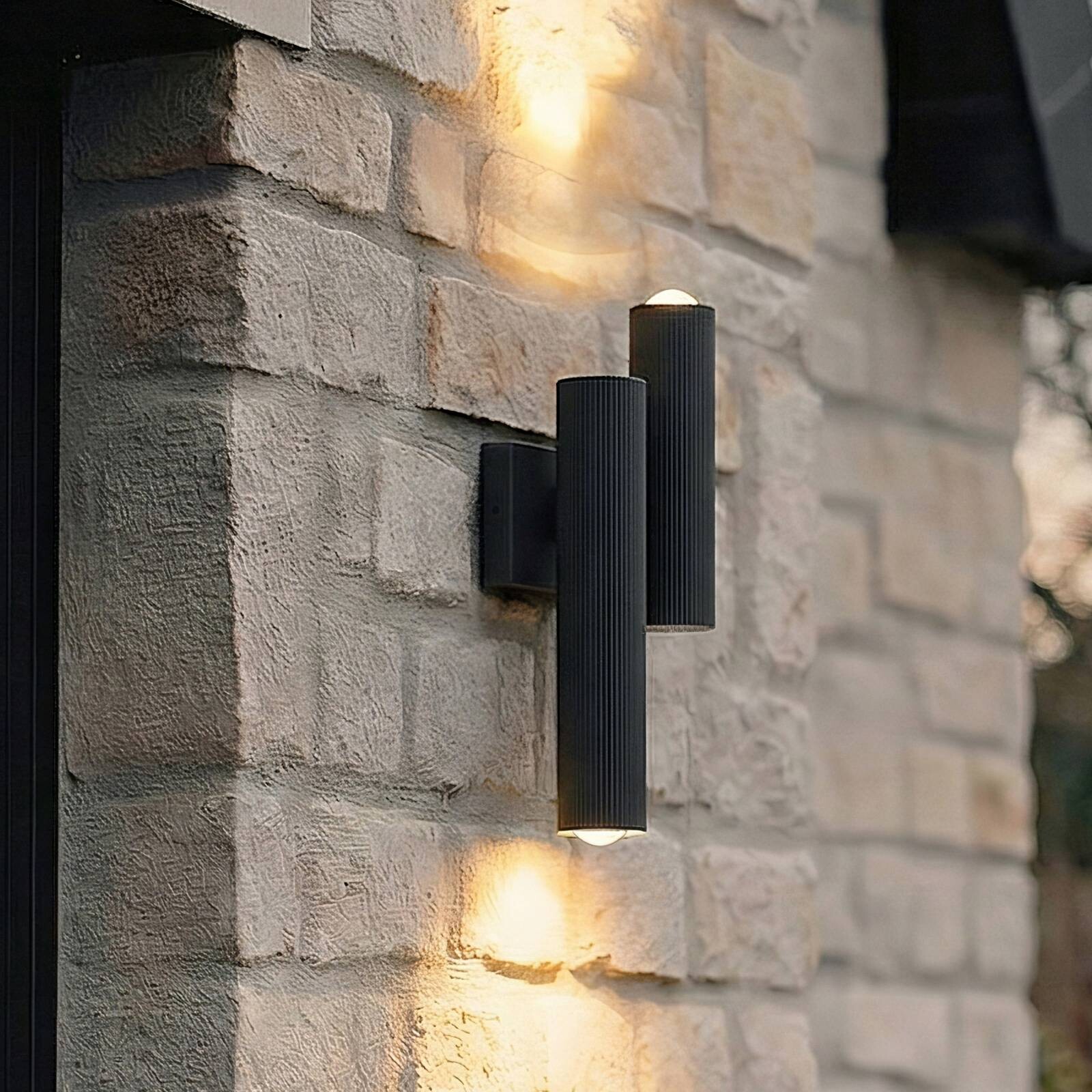 Lucande LED vonkajšie nástenné svietidlo Torvian, antracitová, 2-pl.