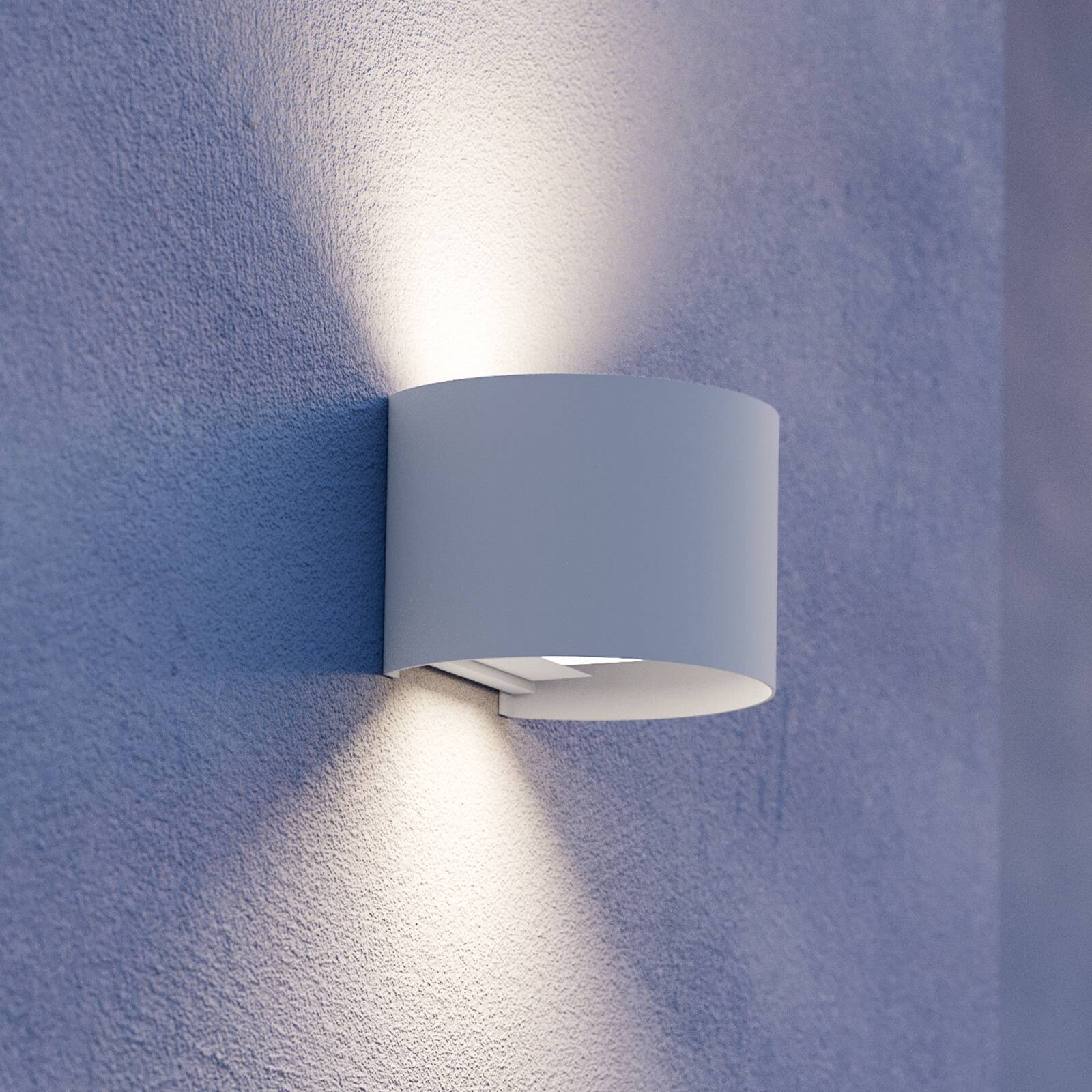 LED vonkajšie nástenné svietidlo Calpino 3, biela, šírka 14 cm, 2-pl.