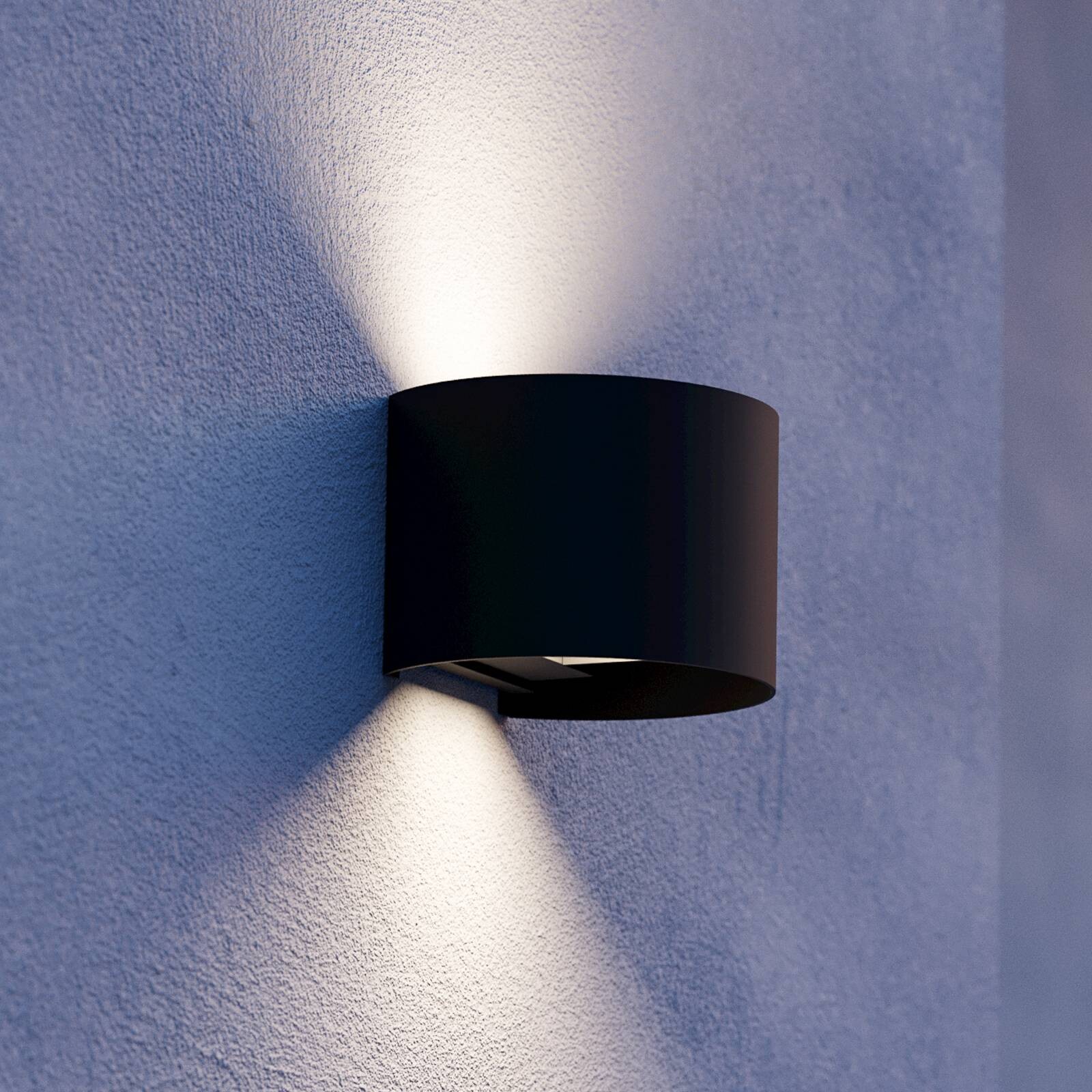 LED vonkajšie nástenné svietidlo Calpino 3, čierna, šírka 14 cm, 2-pl.