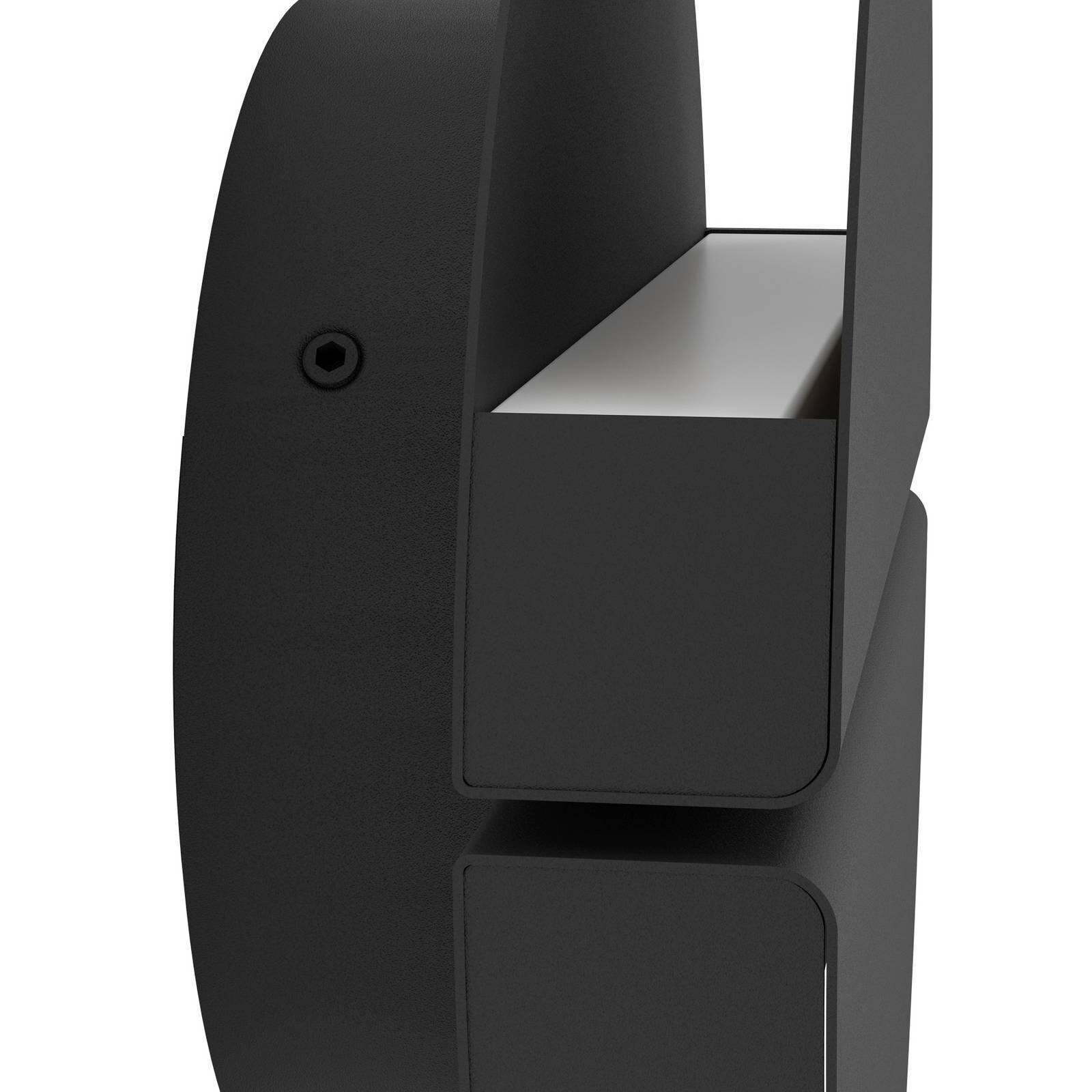 LED vonkajšie nástenné svietidlo Vascella, čierna, Ø 18 cm, kov