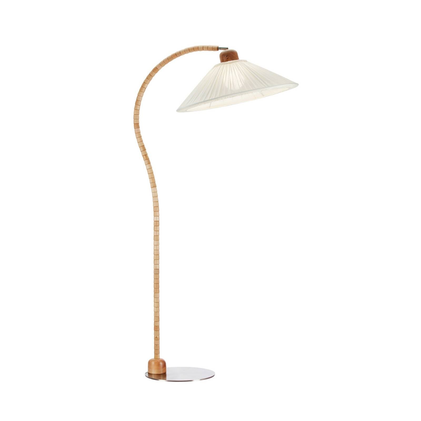 Stojacia lampa Esset, prírodná/biela, breza, výška 150 cm