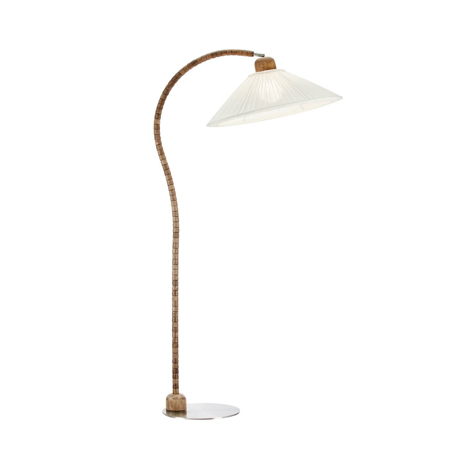 Stojacia lampa Esset, hnedá/biela, drevo, výška 150 cm