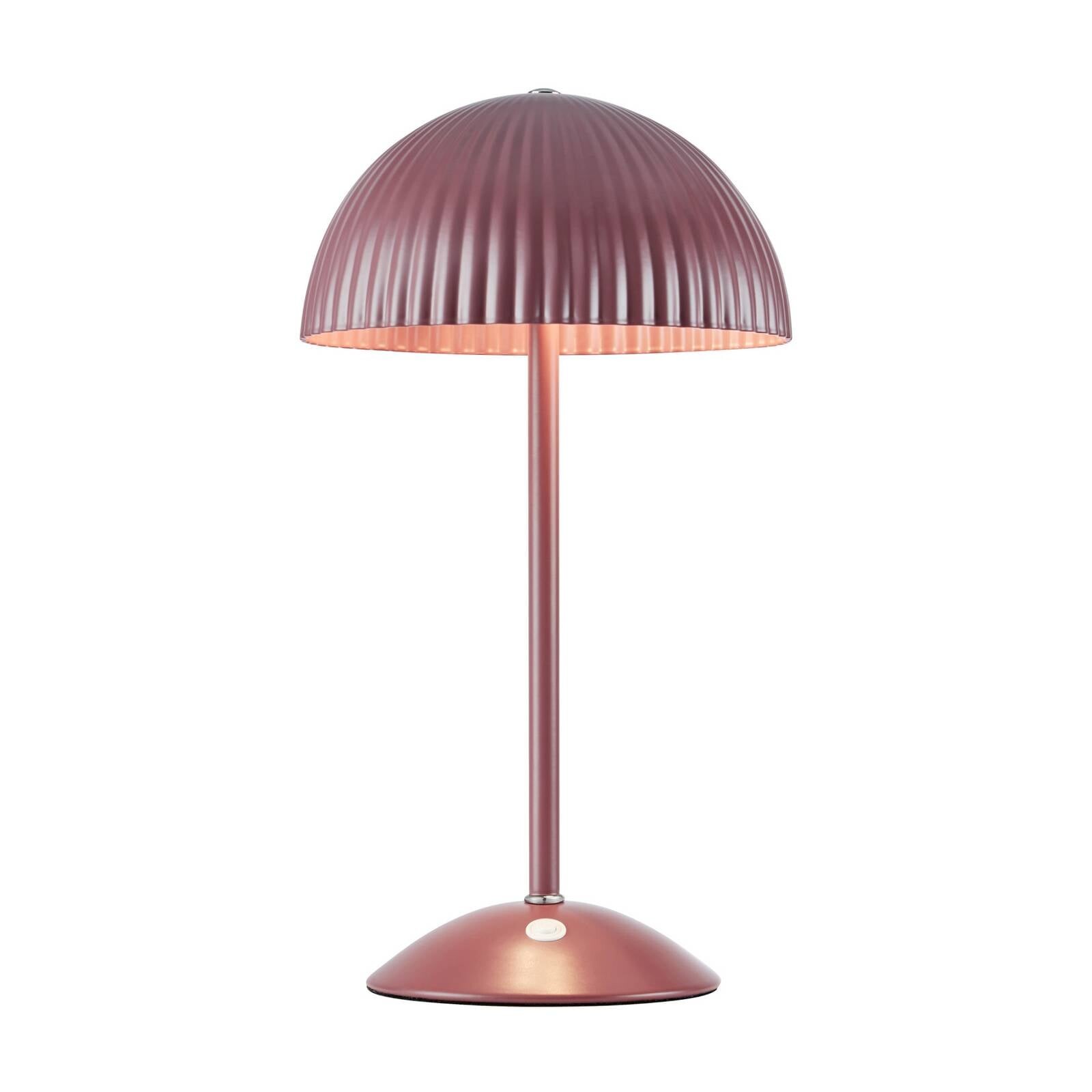 Stolová lampa Zin, červená, železo, výška 35,5 cm, G9