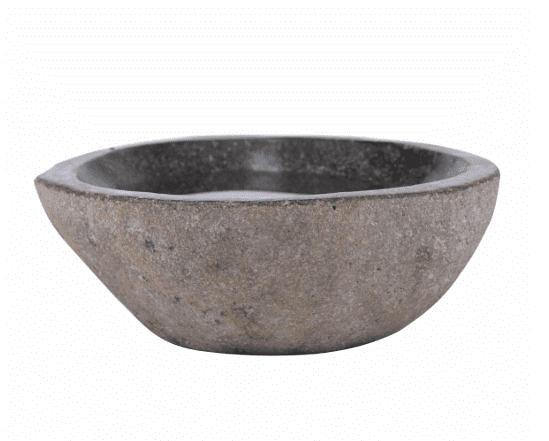 Vtáčí kúpeľ z prírodného kameňa, sivá, 23,5 cm