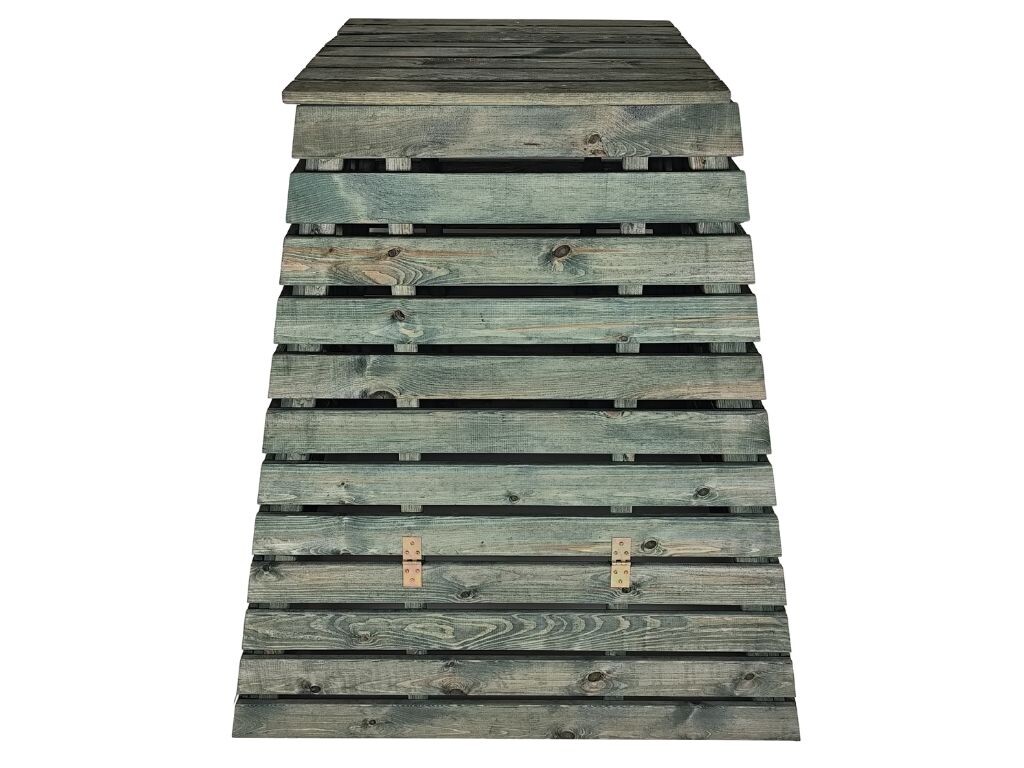 Drevený kompostér 1040 L pyramída, zelený