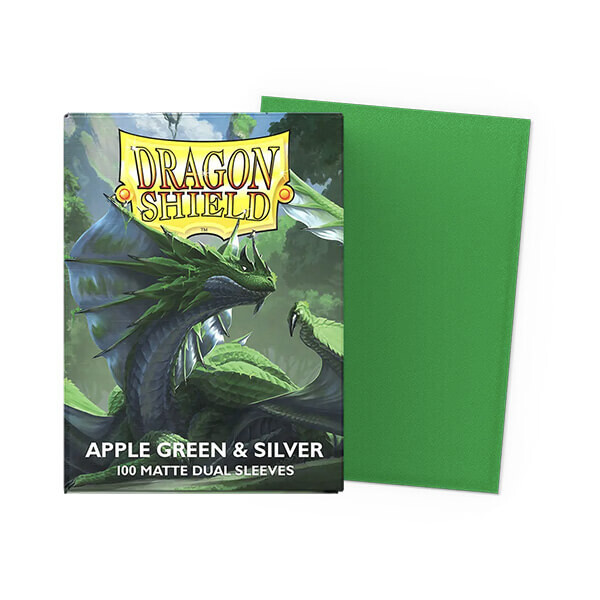 Dragon Shield Obaly na karty Dragon Shield Matte Dual Sleeves - Apple Green and Silver - 100 ks