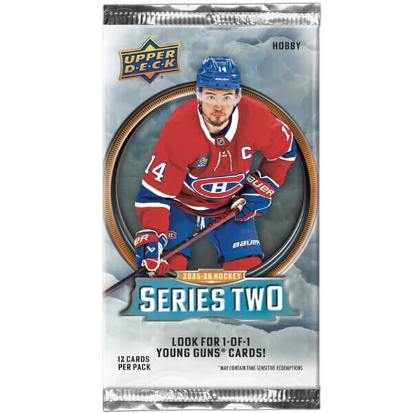 Upper Deck 2025-2026 NHL Upper Deck Series Two Hobby Balíček - hokejové karty