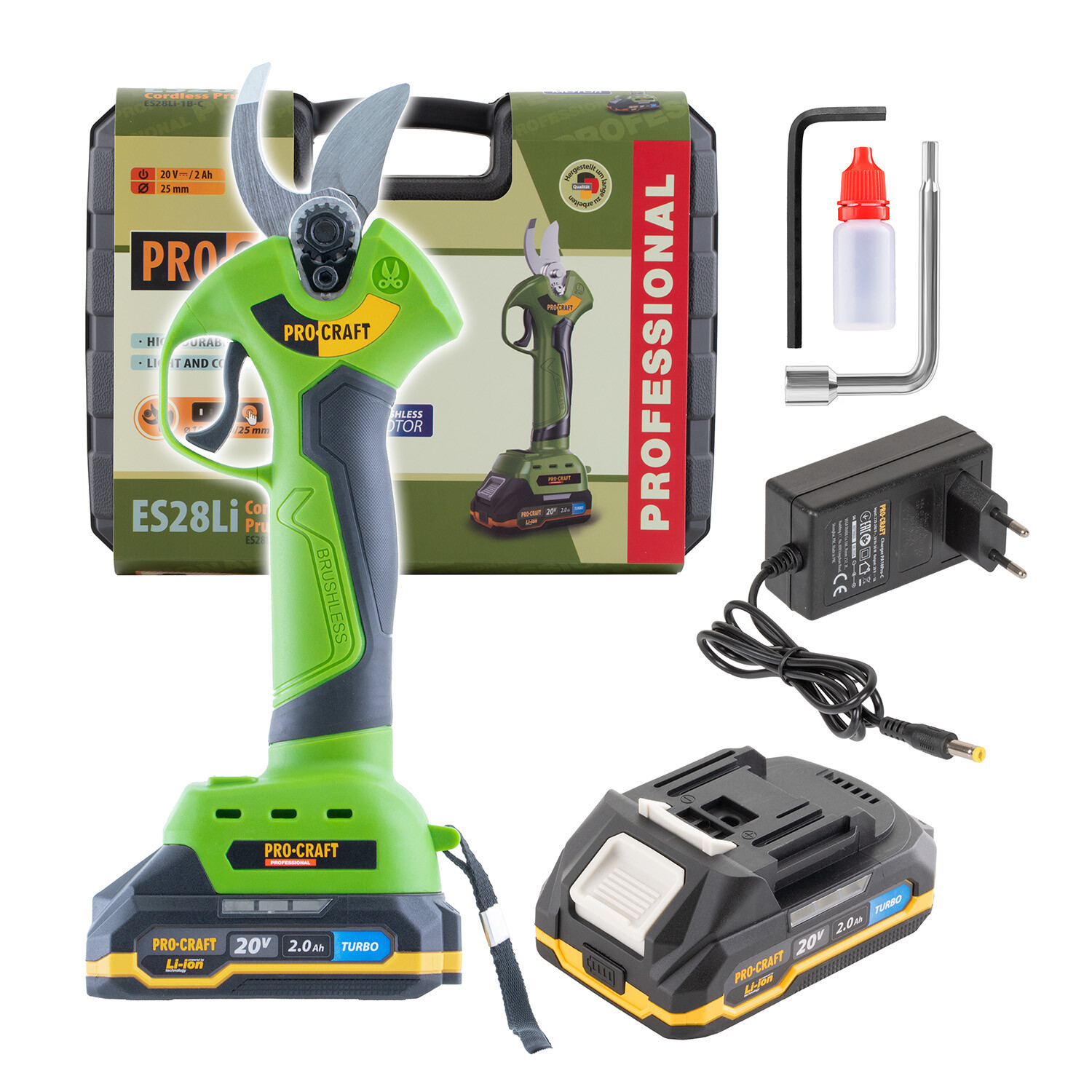 Akumulátorové nožnice na konáre PROCRAFT ES28 Li