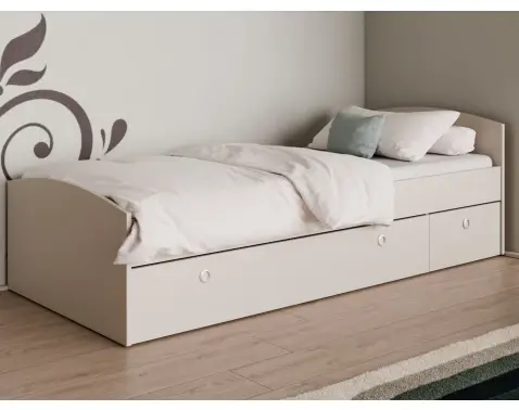 Posteľ s úložným priestorom Patrik 90x200 cm, béžová kašmír%