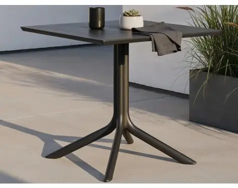 Štvorcový záhradný stôl Panta 80x80 cm, antracitový%