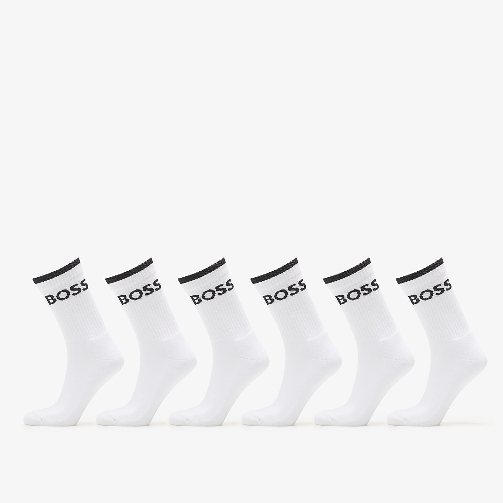 Ponožky Hugo Boss 6-Pack QS Stripe CC Socks White 39-42