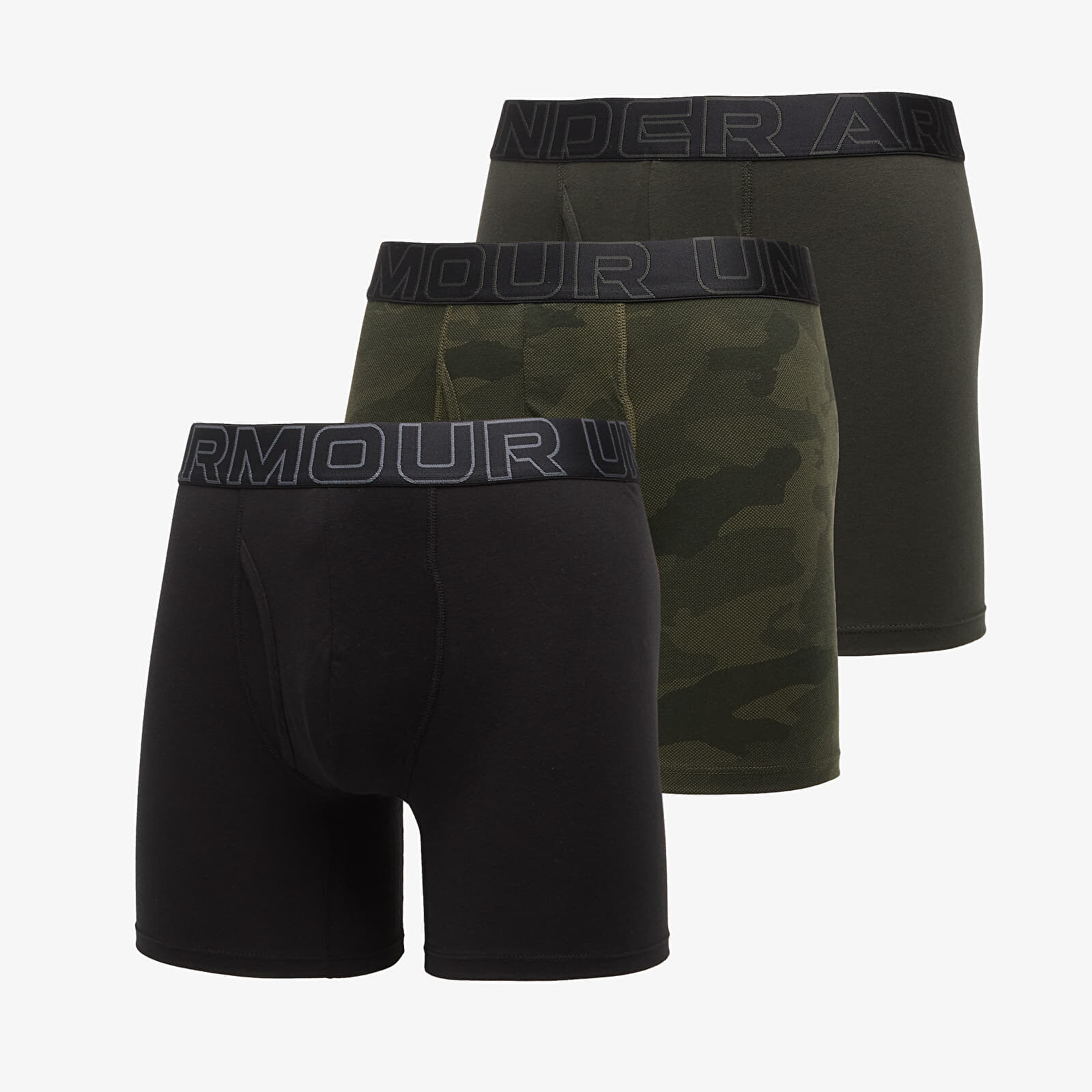 Boxerky Under Armour Performance Cotton Print 6in 3-Pack Black XL