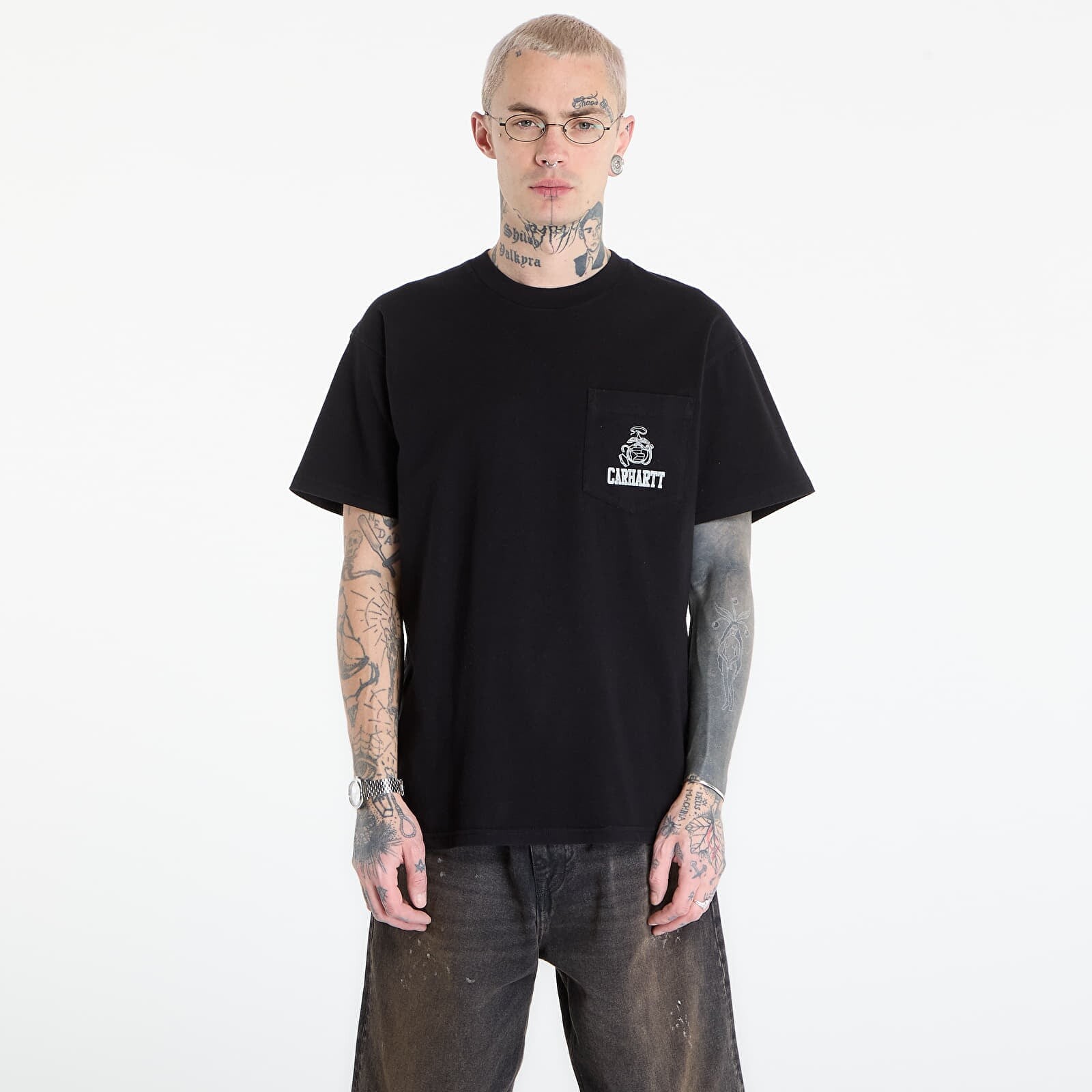 Tričko Carhartt WIP S/S Pond Corps Pocket T-Shirt UNISEX Black S