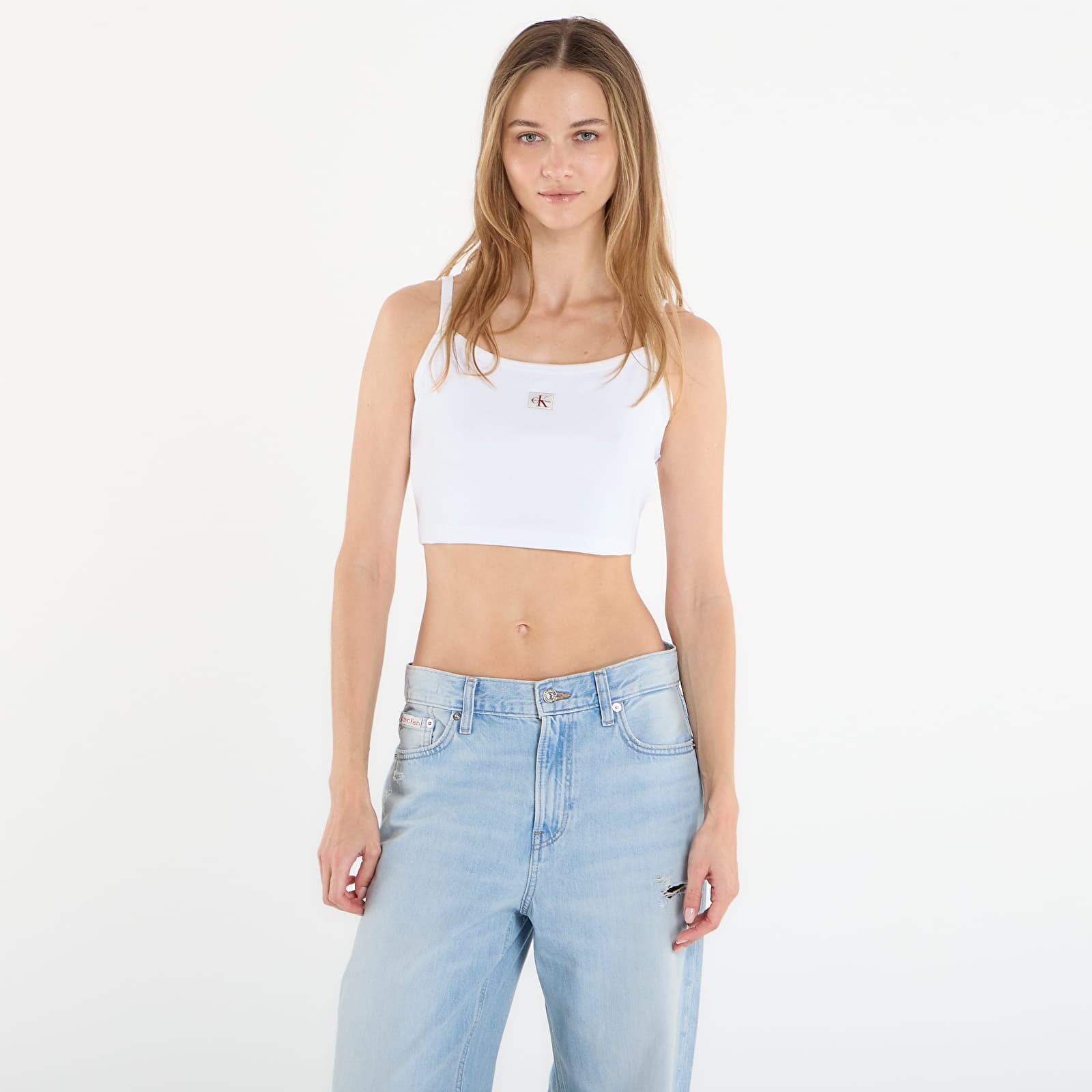 Calvin Klein Jeans Woven Label 2X2 Baby White M