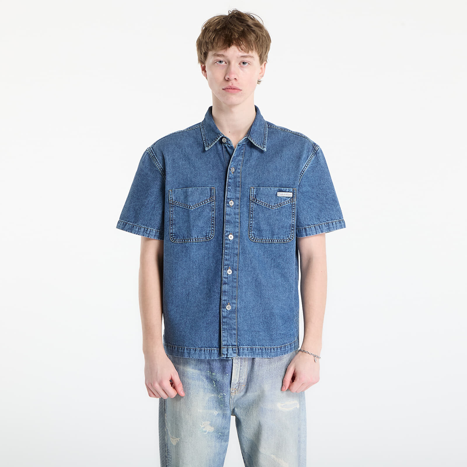 Košeľa Calvin Klein Jeans Shirt Beckford Blue M
