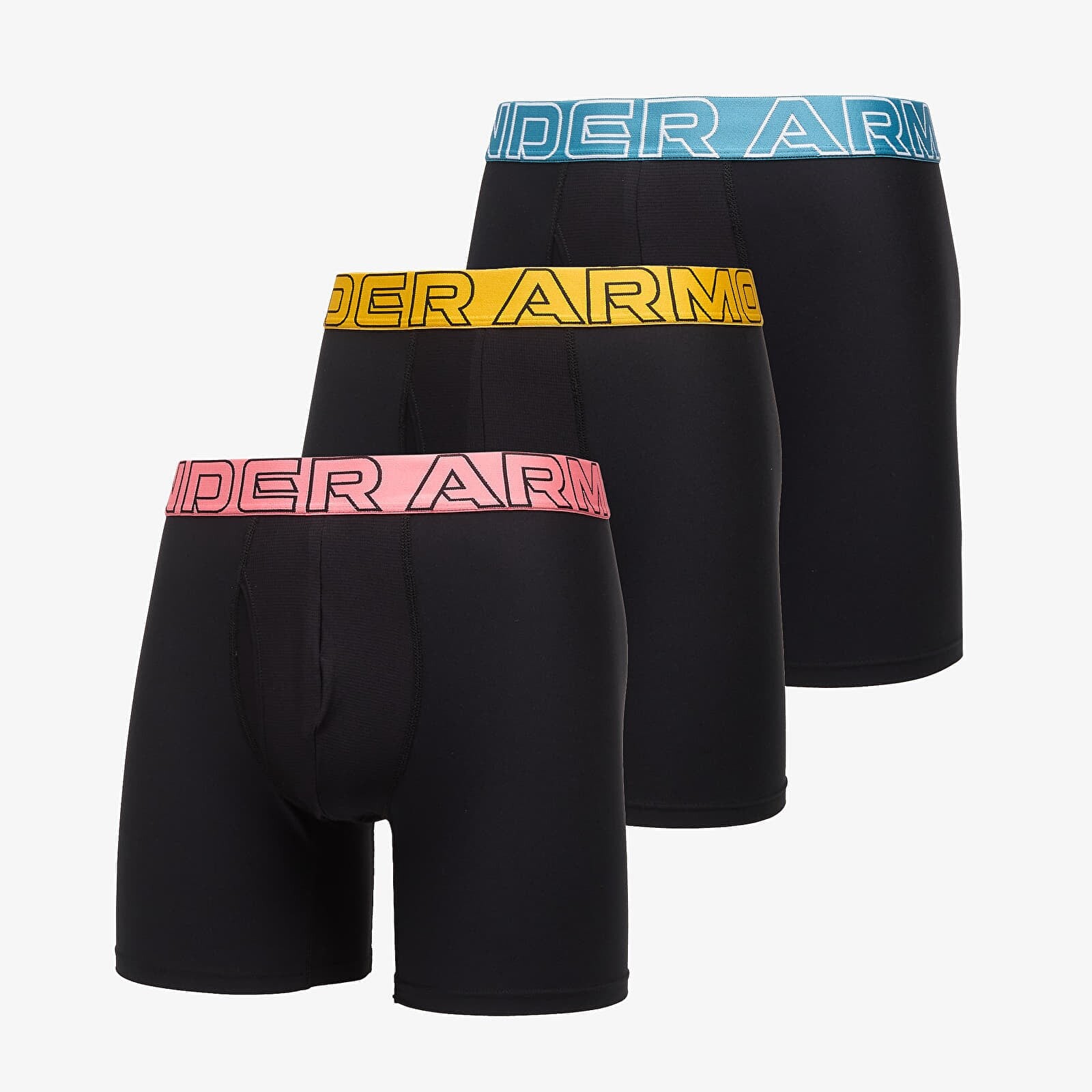Boxerky Under Armour Performance Tech Solid 6in 3-Pack Black S