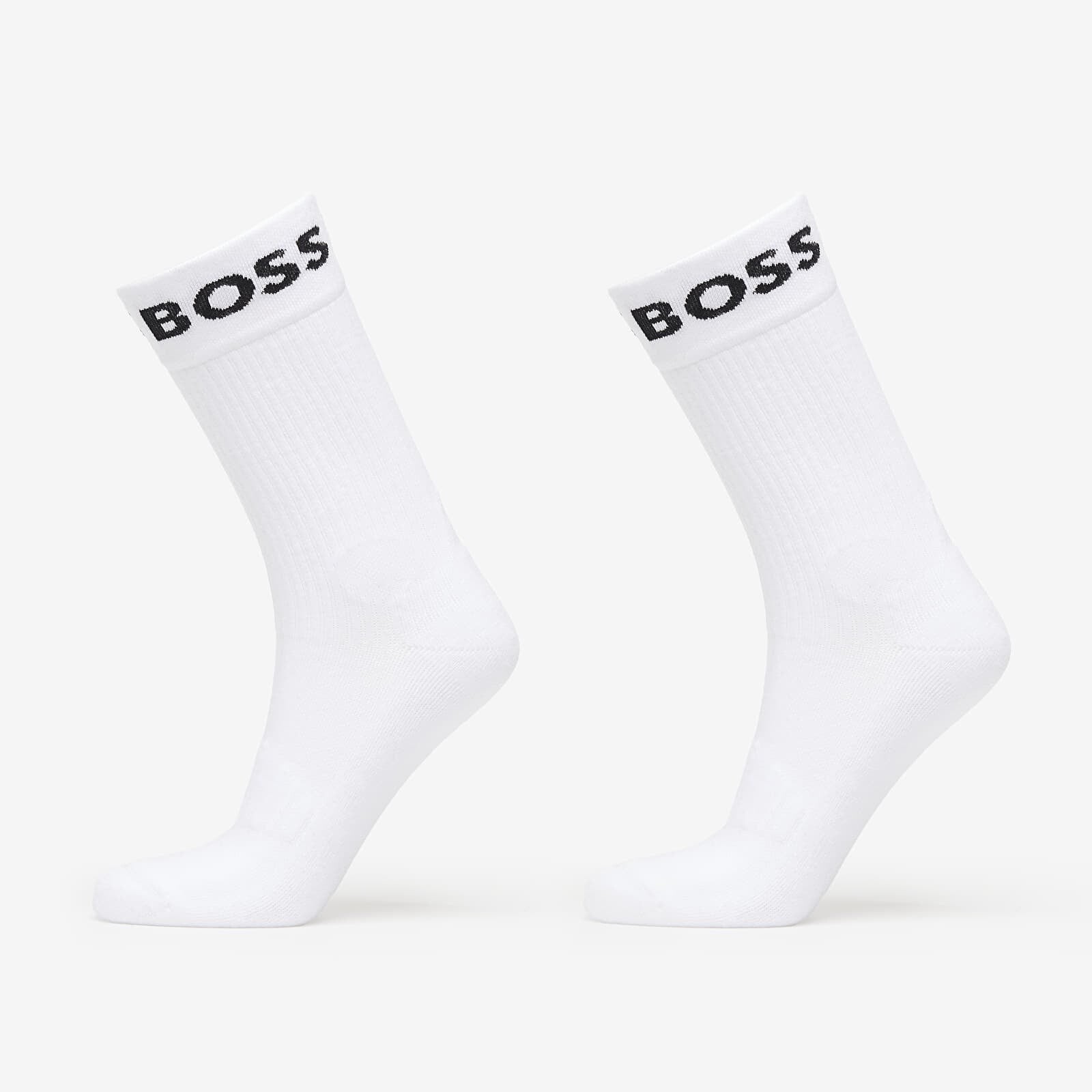 Ponožky Hugo Boss Quarter-Length Socks in Stretch Fabric 2-Pack White 39-42