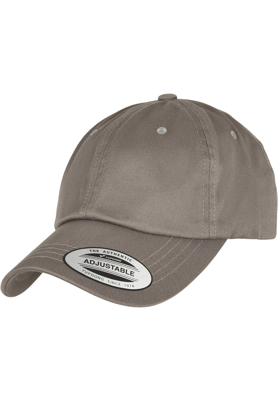 Low-profile organic cotton hat light grey