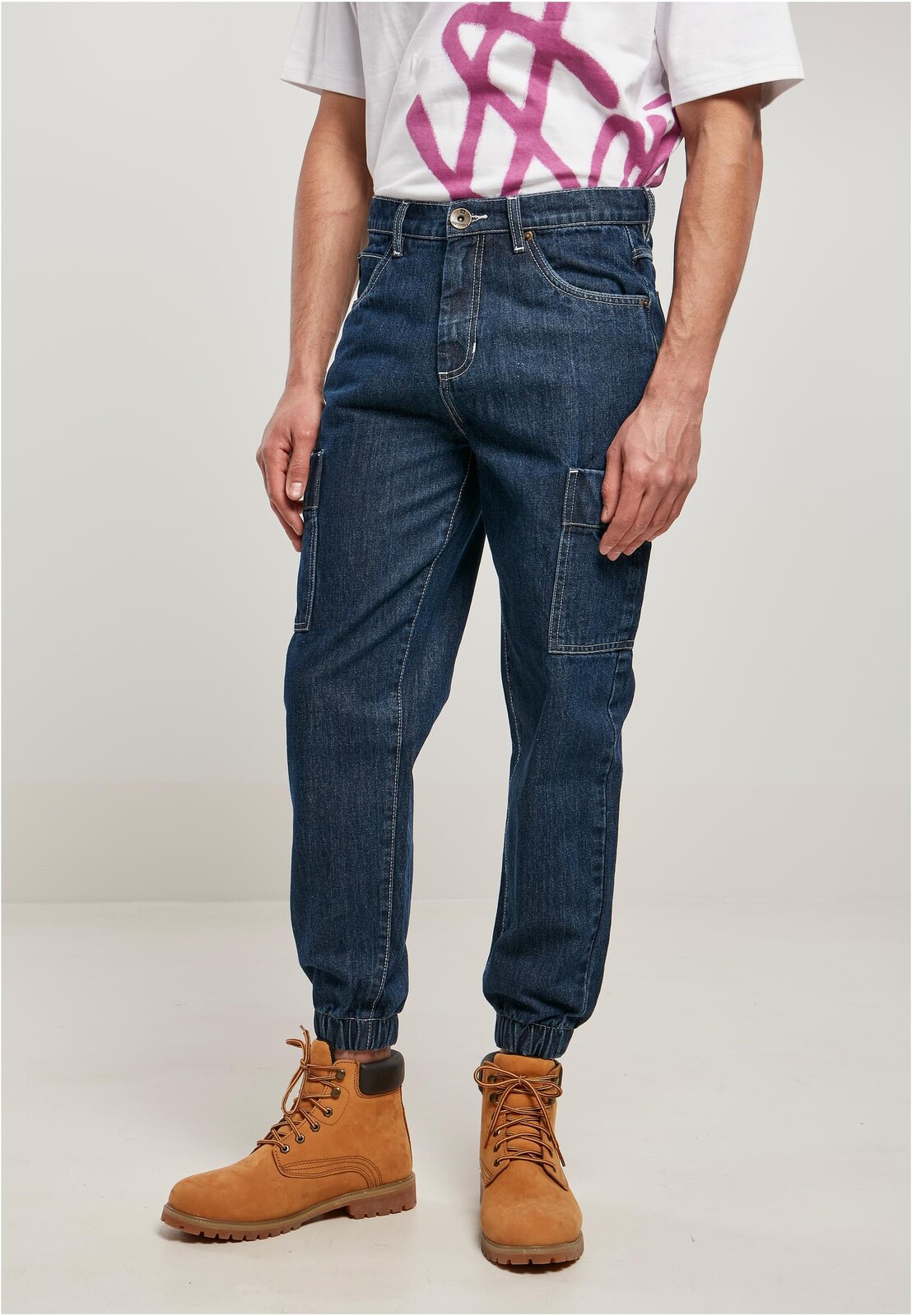 Men's jeans with pockets dark blue