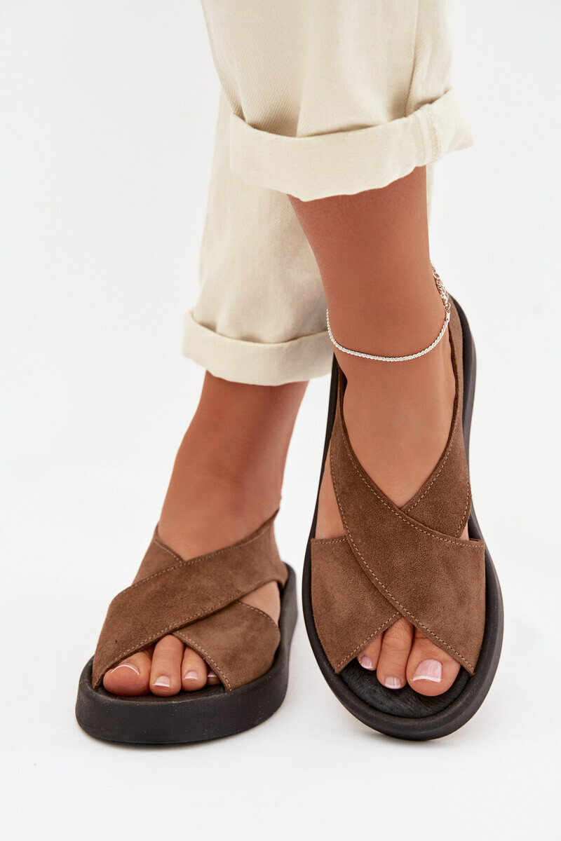 Dámske sandále Zazoo 3196 z prírodného semišu