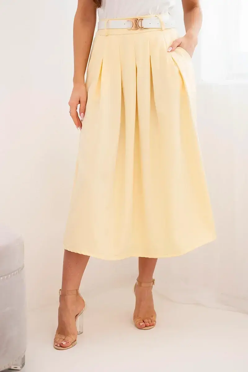 Kesi Włoski ženská viskózová sukňa s opaskom