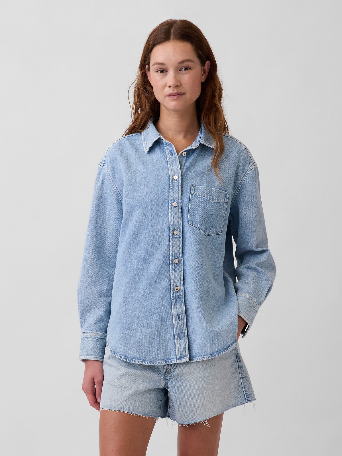 GAP dámska oversized rifľová košeľa
