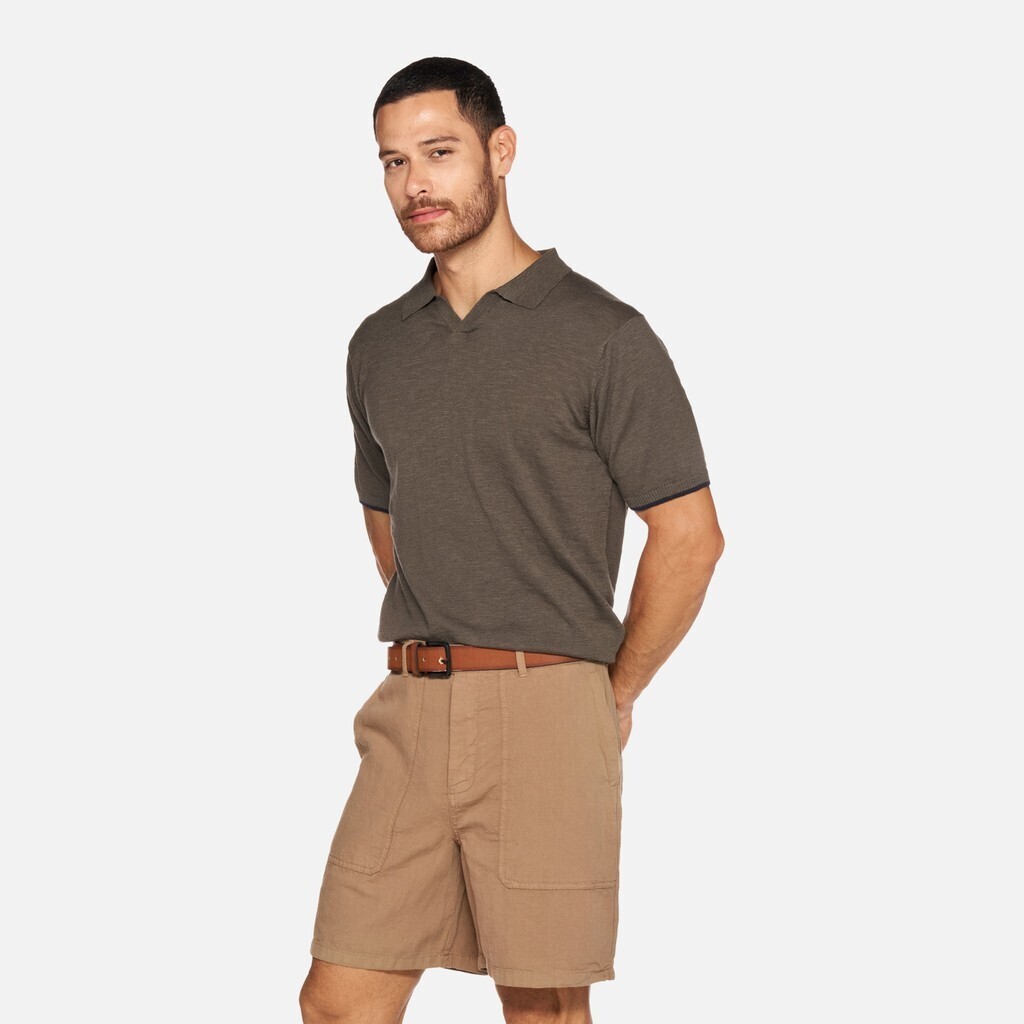 Khaki Pánske Polox Polo
