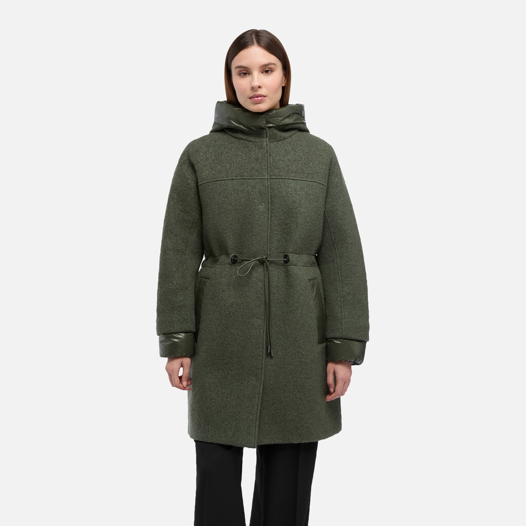 Khaki dámska parka Geox Kleopy