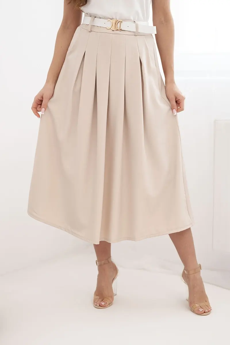 Kesi dámska viskózová sukňa s opaskom