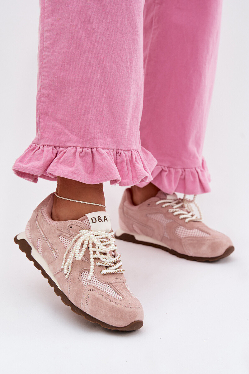 D&A Kožené semišové dámske tenisky