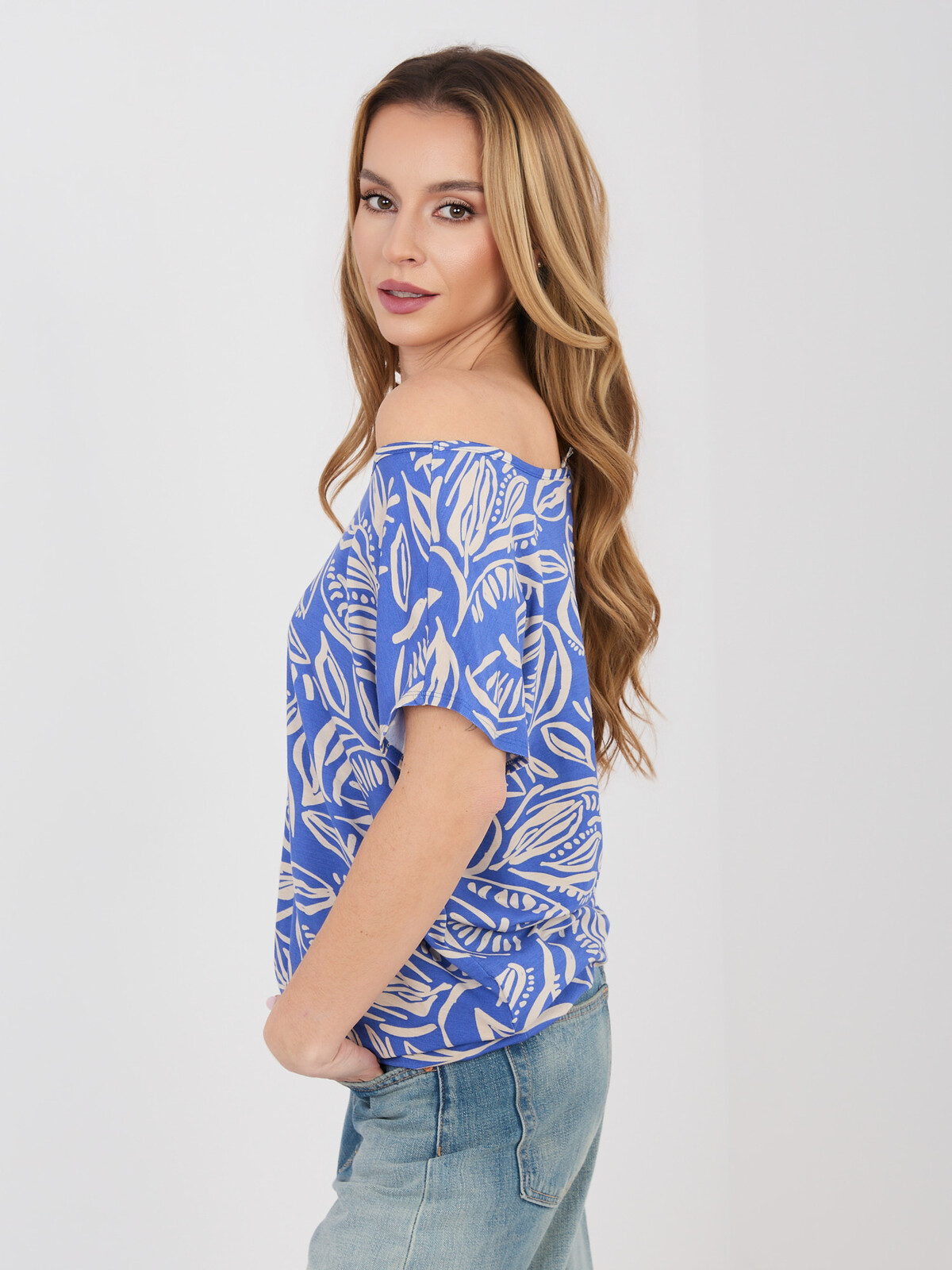 Tmavomodrá letná blúzka