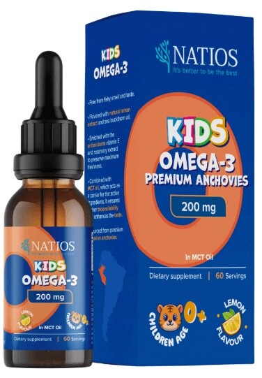 Natios kids omega-3 premium anchovies 200 mg 30 ml
