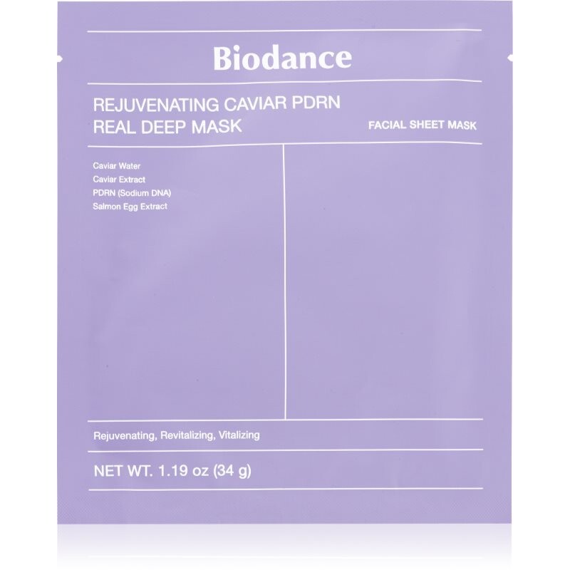 Biodance Rejuvenating Caviar PDRN Real Deep Mask revitalizačná maska pre obnovu kožnej bariéry 34 g