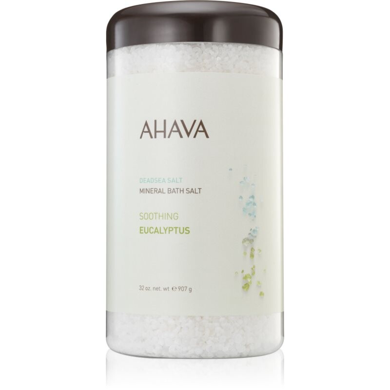 AHAVA Dead Sea Salt Soothing Eucalyptus minerálna soľ do kúpeľa z Mŕtveho mora 907 g