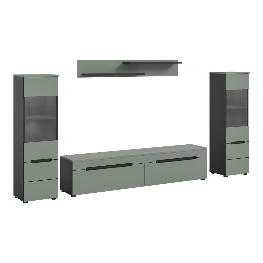 Livetastic OBÝVACIA STENA, sivá, sivozelená