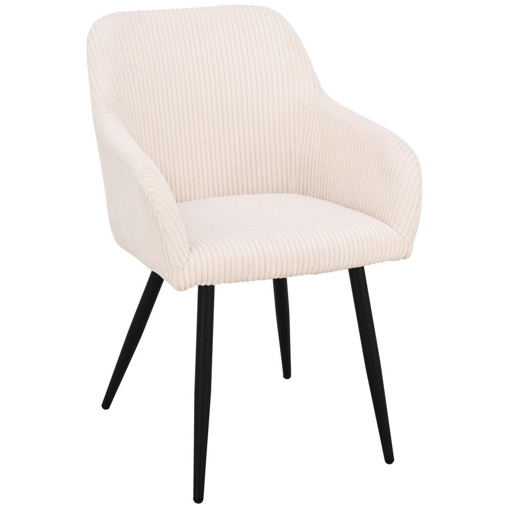 Livetastic STOLIČKA S PODRÚČKAMI, železo, kord, béžová