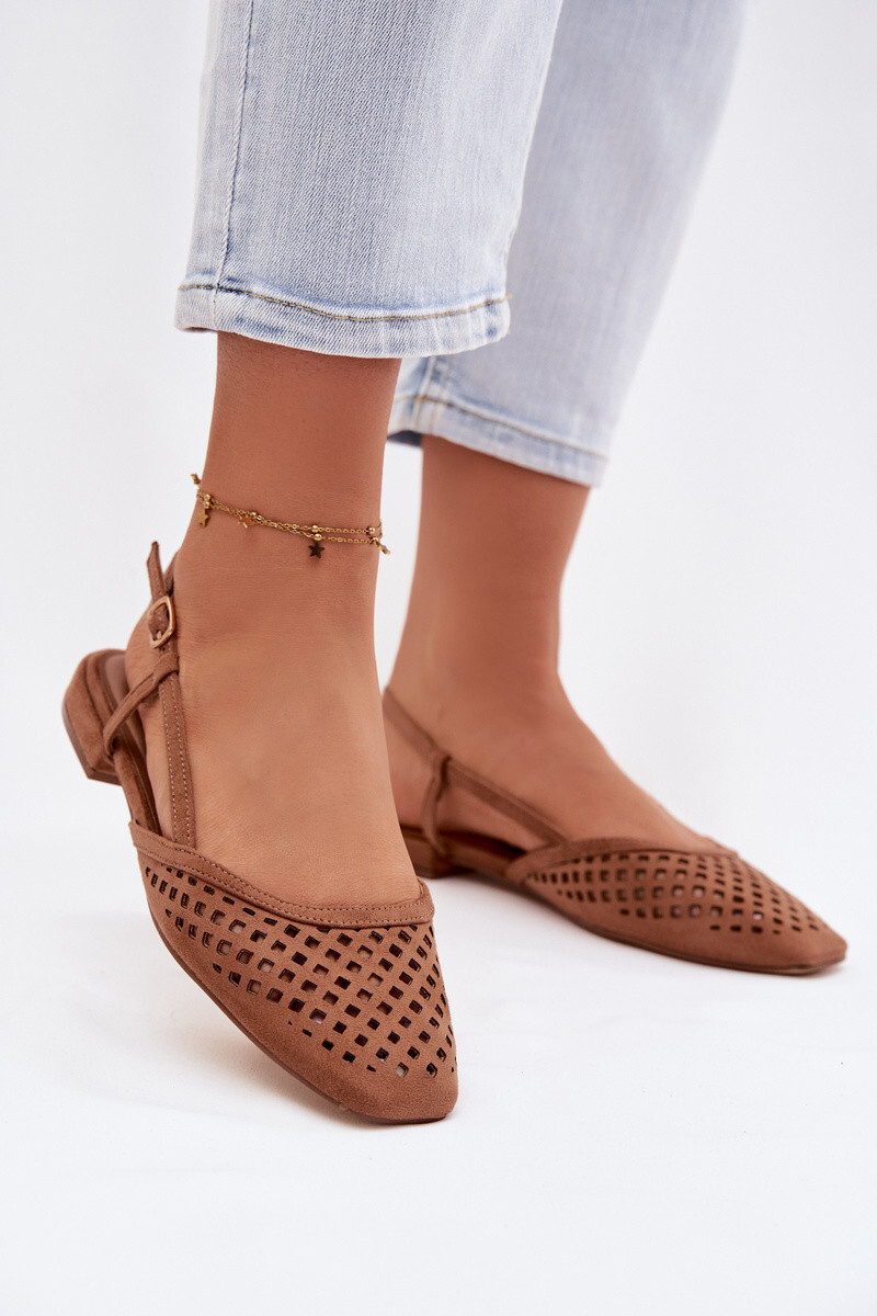 Okenní baleríny z eko semiše Camel Farivelle 41