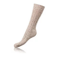 Zimné unisex ponožky NORWEGIAN STYLE SOCKS - BELLINDA 39-42 béžová/mocca