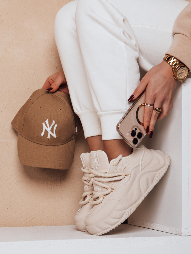 Dámske tenisky na platforme LALANDRA beige FashionStreet ZY0684 41