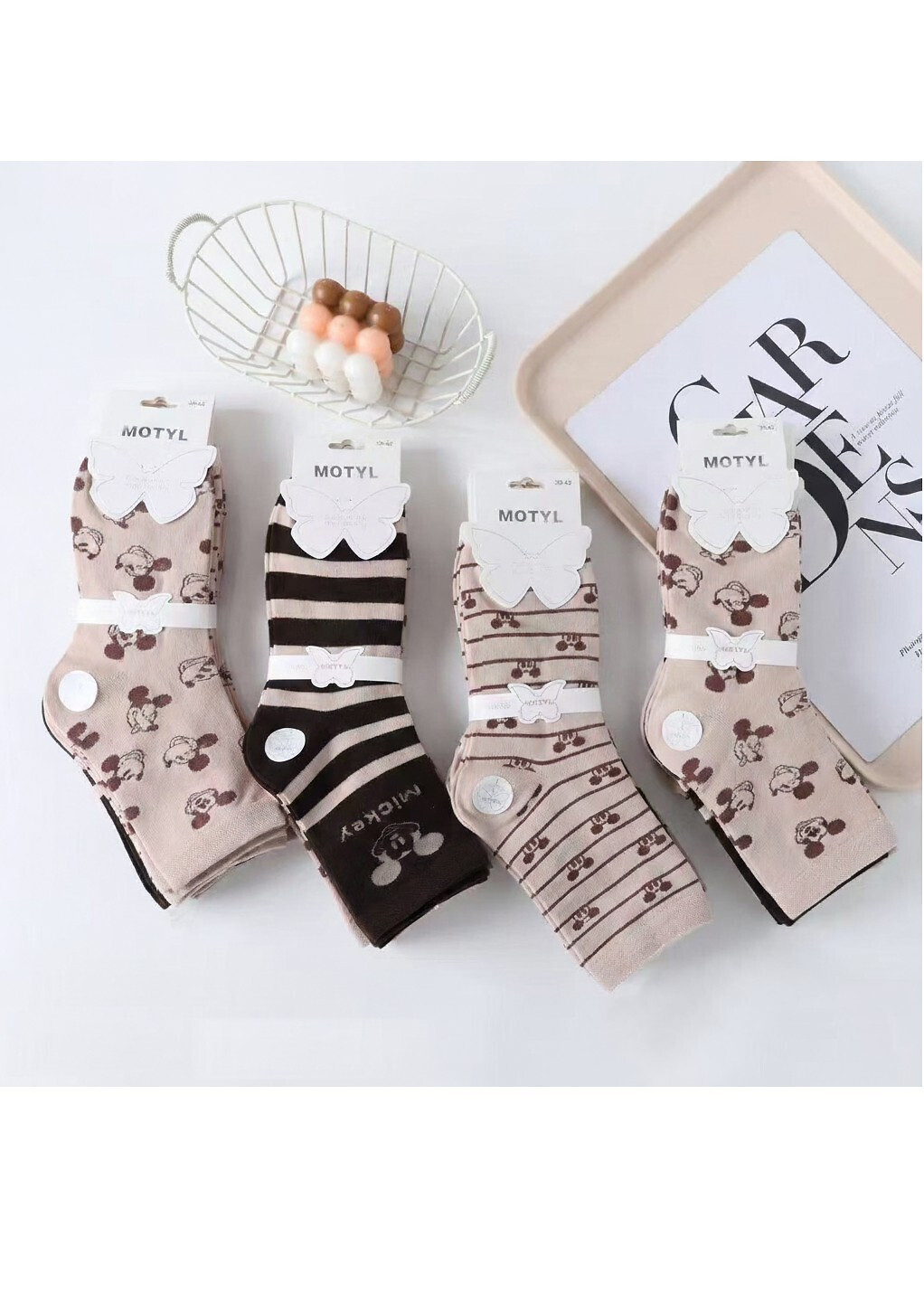 Ponožky WiK Butterfly 3528 vzor 76 35-42 Béžová 39-42
