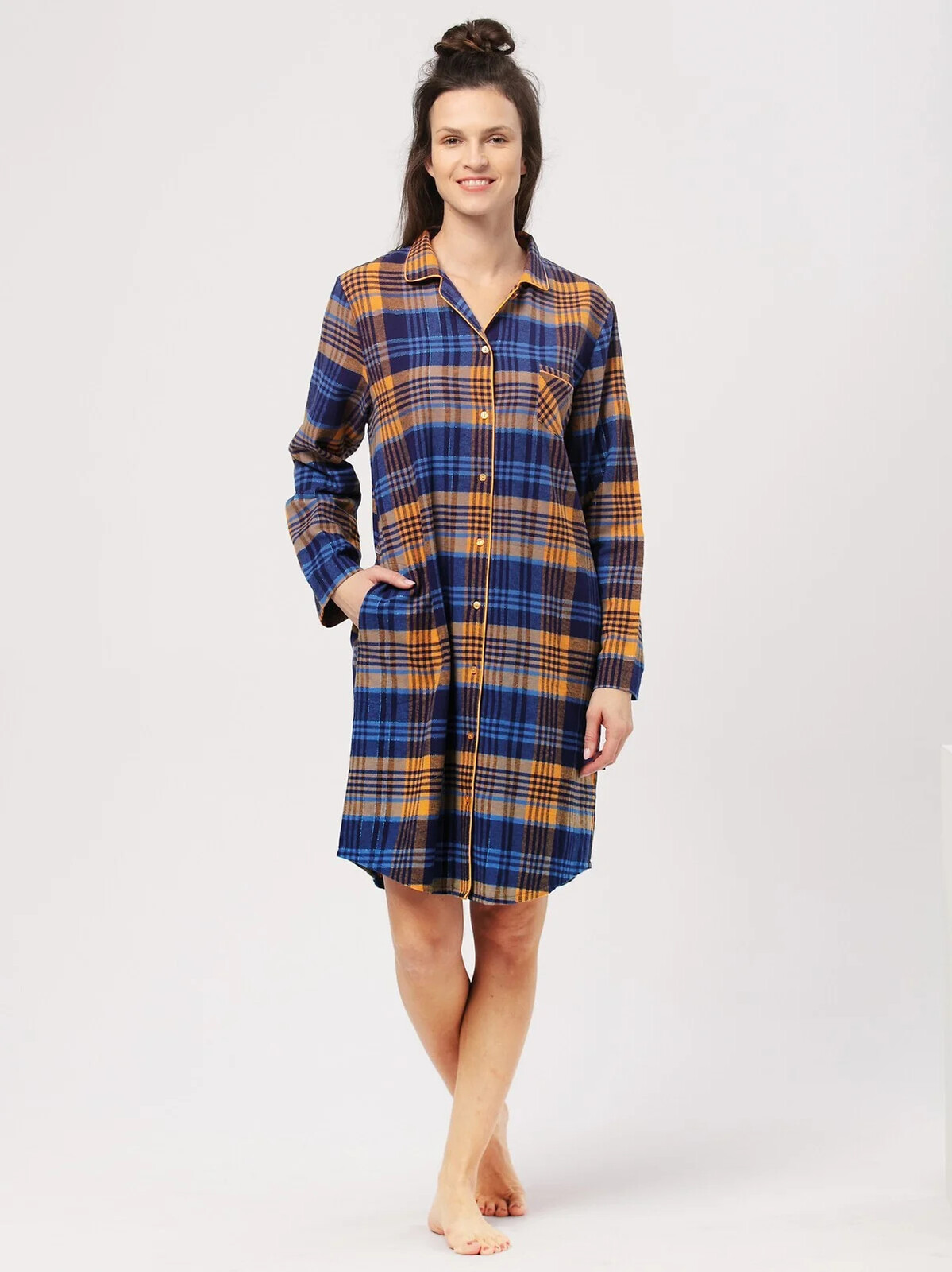 Dámská noční košile Key LND 481 B24 tmavě modrá - Key M