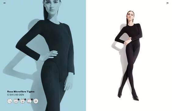 Dámské punčochy Classic Roza C 5111 60 den - Fiore 5 smoky