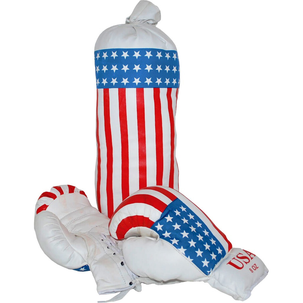 Detská boxovacia sada USA - farebná